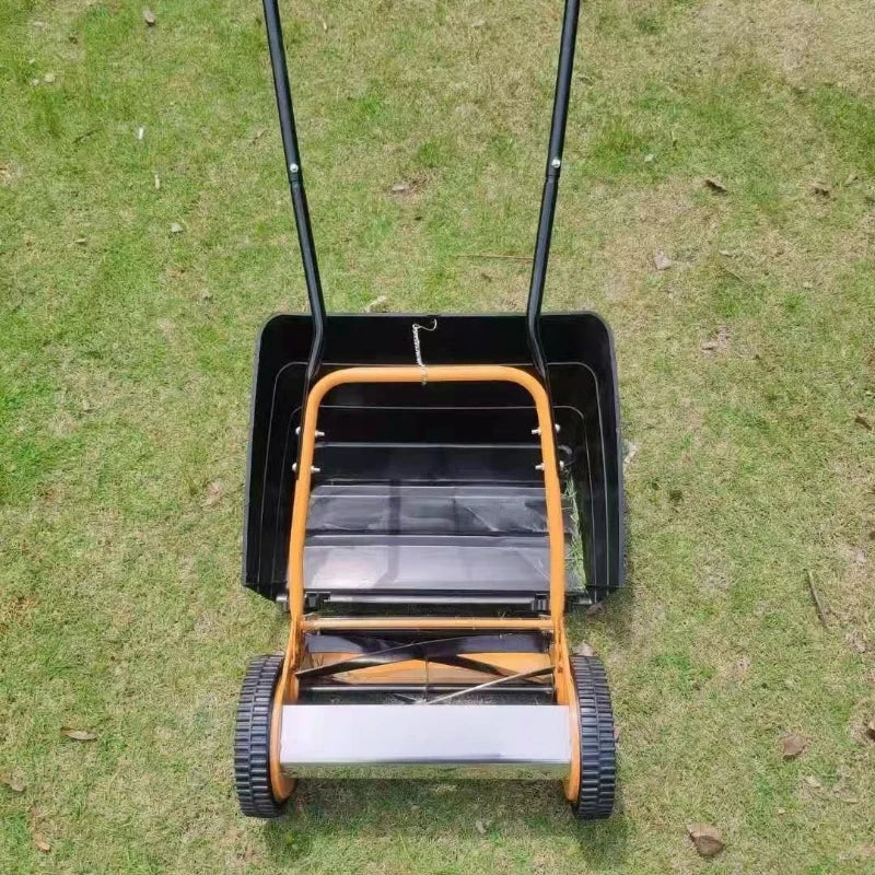 Lawn Mower Lawn Mower Hand Pushed Non Powered Household Lawn Mower Trimming Small Garden Manganese Steel Lawn Mower