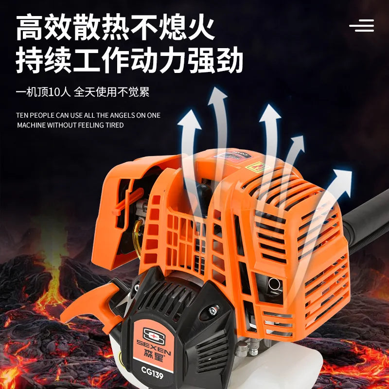 2025High Quality Grass Trimmer Brush Cutter Four-stroke lawn mower Back-mounted agricultural weed control equipment