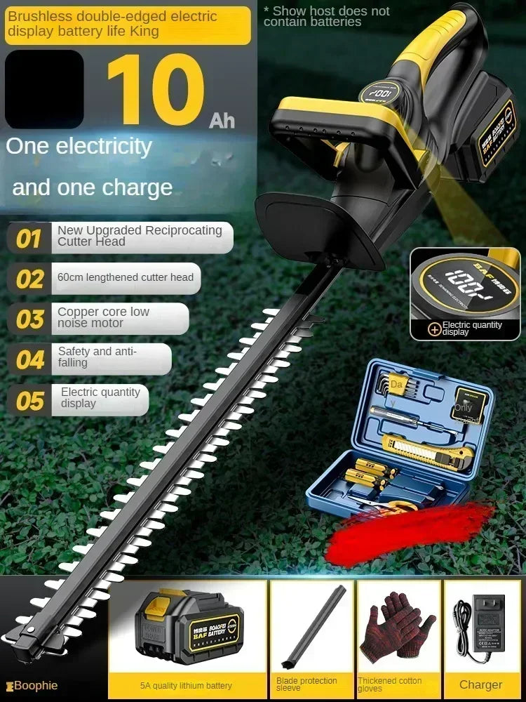 110V/220V Cordless Hedge Trimmer with Multiple Functions for Tea, Tree and Garden Pruning C