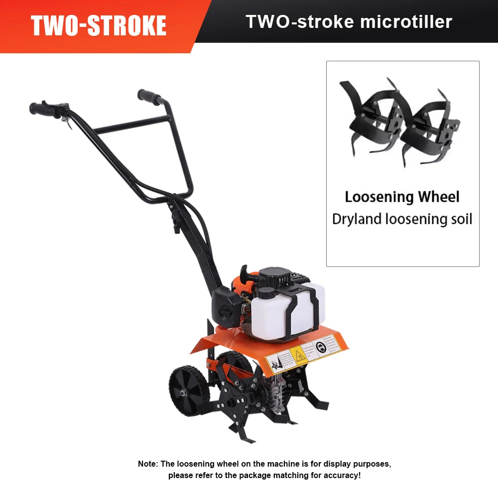 Gasoline Cultivator 4 Stroke/2 Stroke Multi-function Rotary Tiller Machinery Compact Micro Tiller for Home Garden and Small