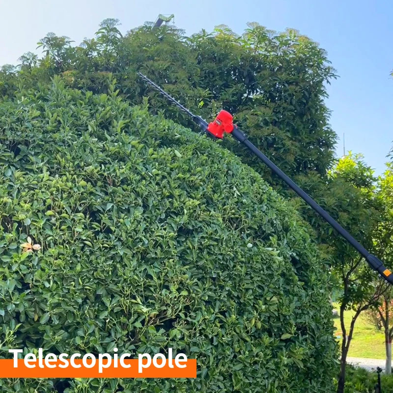 500w Garden Tools 2 In 1 Electric Cordless Battery Telescopic Hedge Trimmer