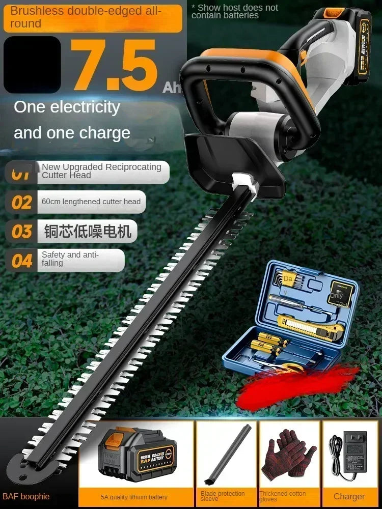 110V/220V Cordless Hedge Trimmer with Multiple Functions for Tea, Tree and Garden Pruning C