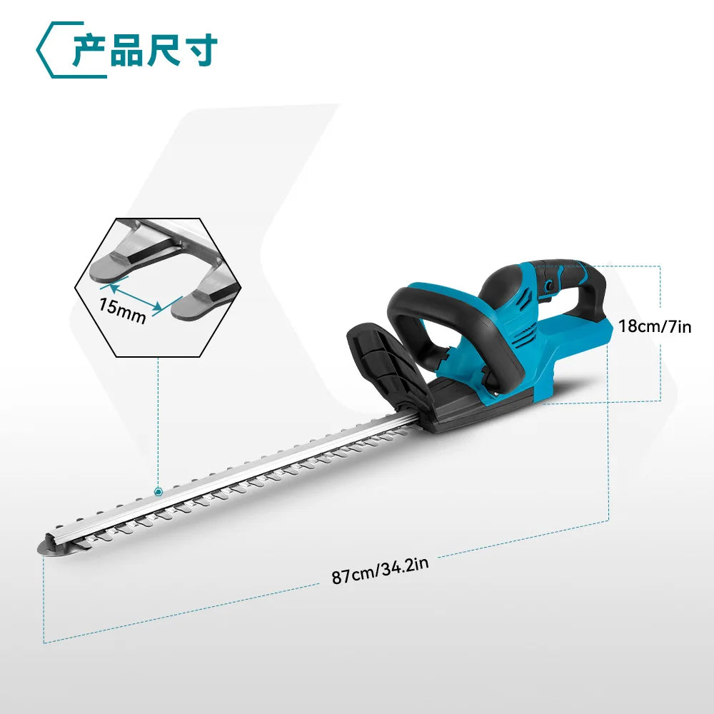 Cordless Electric Hedge Trimmer Multifunction Double Blades Garden Lawn Mower Tools For Makita 18V Battery(No Battery)