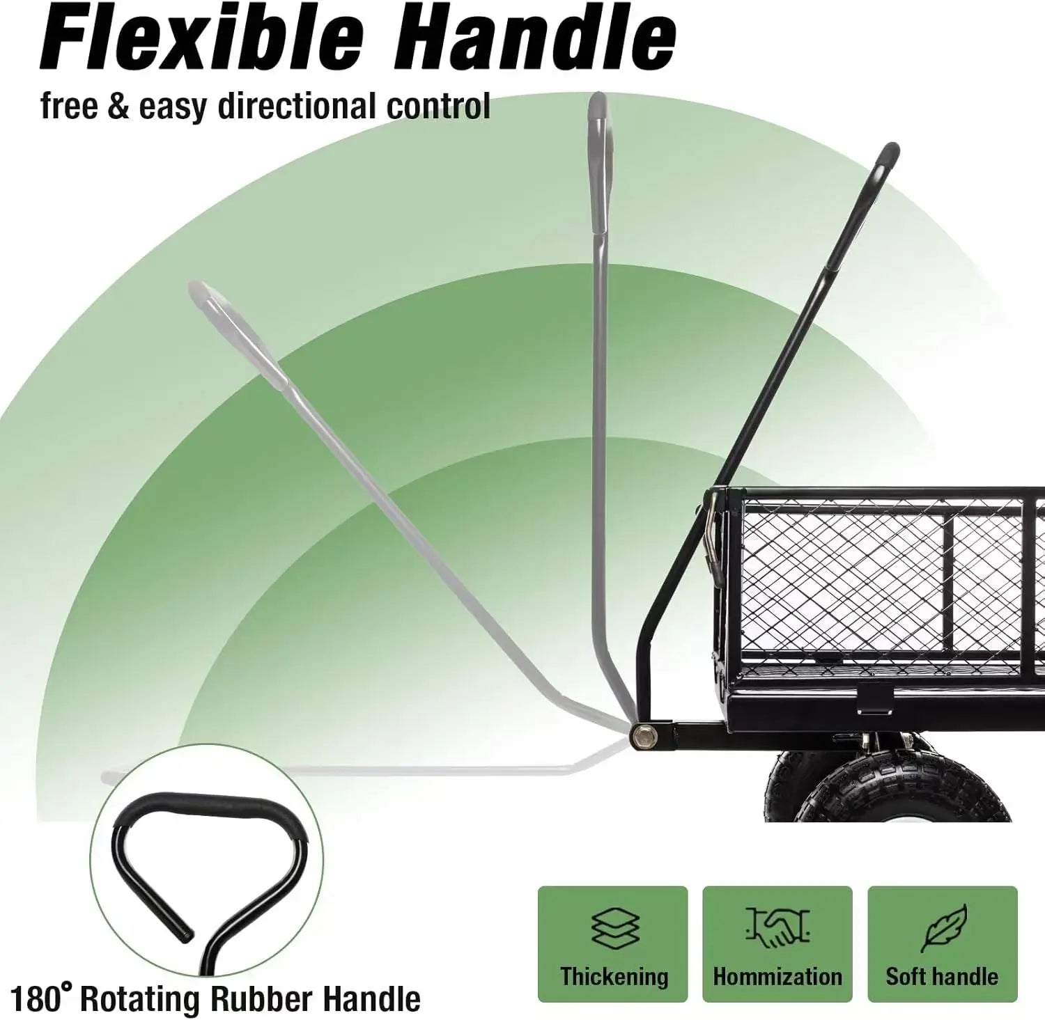 Foldable Detachable Garden Cart Convenient Folding Wagon for Outdoor Use