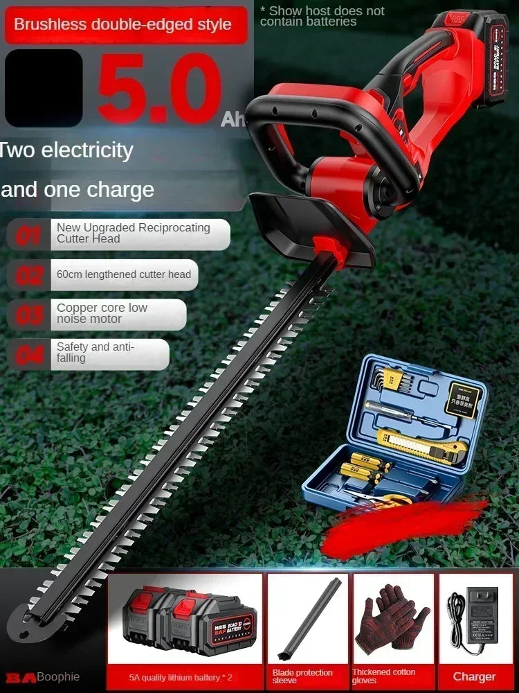 110V/220V Cordless Hedge Trimmer with Multiple Functions for Tea, Tree and Garden Pruning C