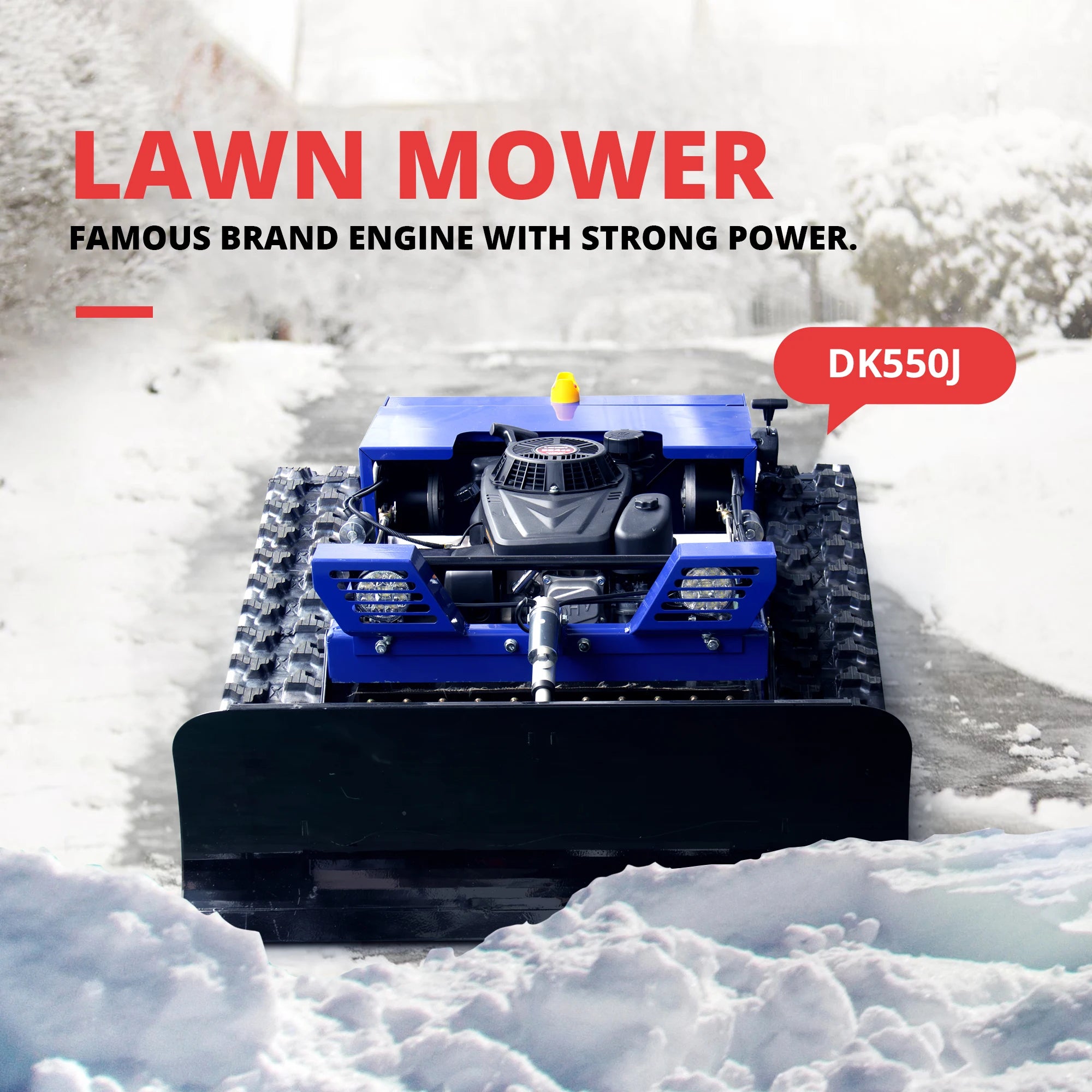 Customized 2-in-1 Lawn Mower with Snow Shovel Attachment with Remote Control Safety Auto-Stop Blade CE Certified for Family