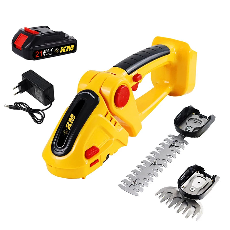 Handheld Hedge Trimmer Multifunctional Portable Electric Trimmer Outdoors Cordless Lawn Mower Household Gardens Cutting Tools