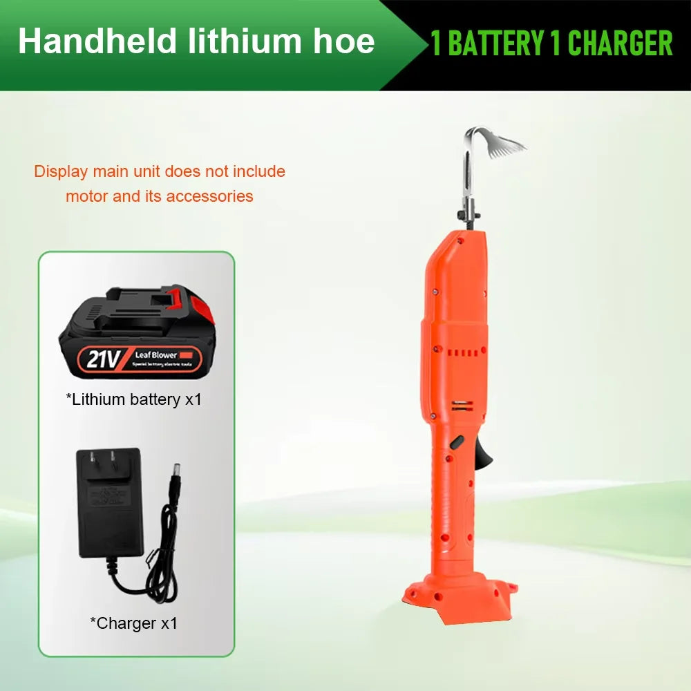 Cordless Electric Tiller Cultivator Portable Electric Garden Rotavator For Garden Vegetable Field Greenhouse Garden Power Tool