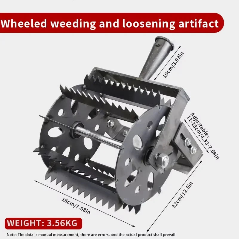 Cultivator Weeding Head Gardening Farm Heavey Weeding Head Grass Remover Tool Attachment Weeding Wheels Weeder Accessories