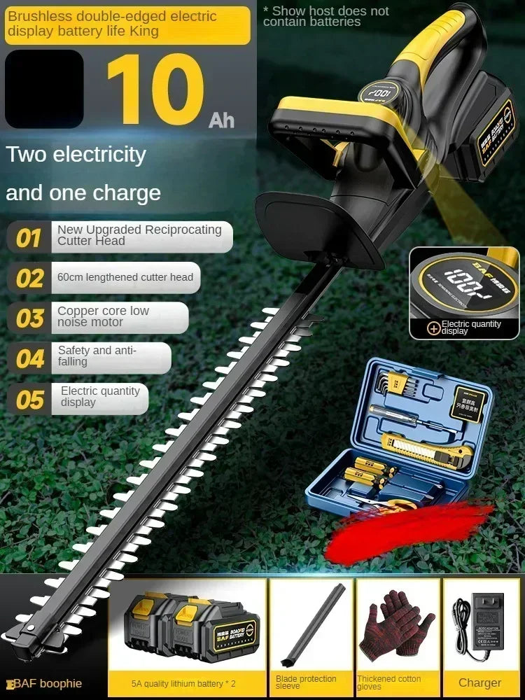 110V/220V Cordless Hedge Trimmer with Multiple Functions for Tea, Tree and Garden Pruning C