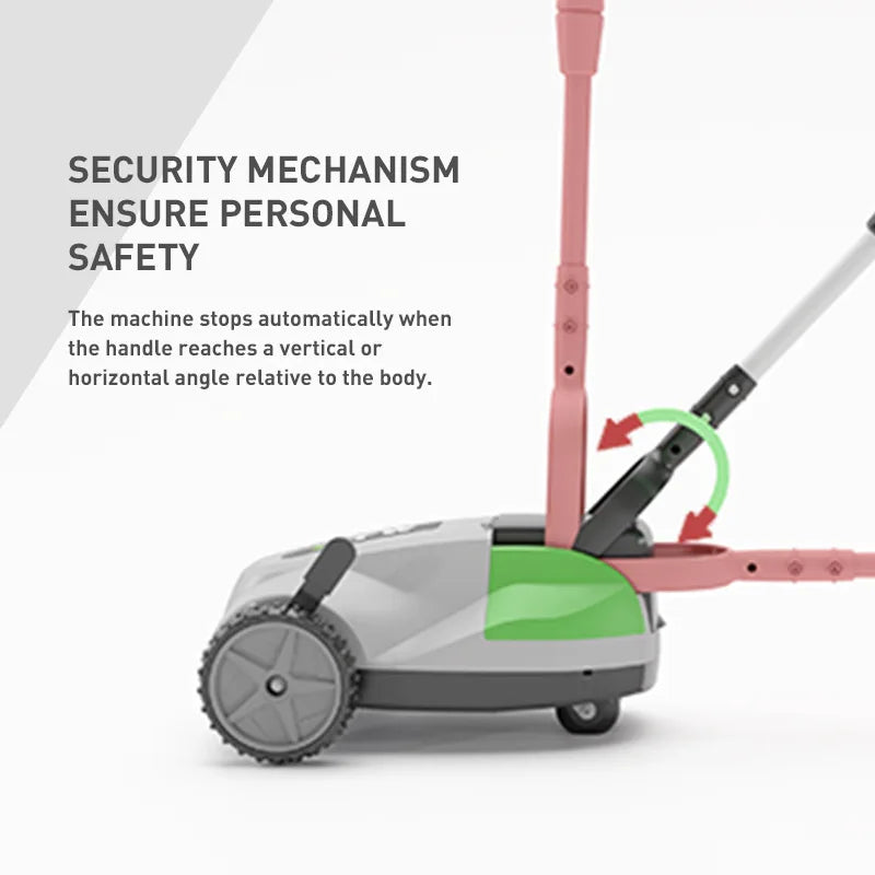 Electric Lawn Mower with Telescopic Handle Household Courtyard Push-Type Grass Cutter 2-15cm Cutting Width for Pasture Outlet