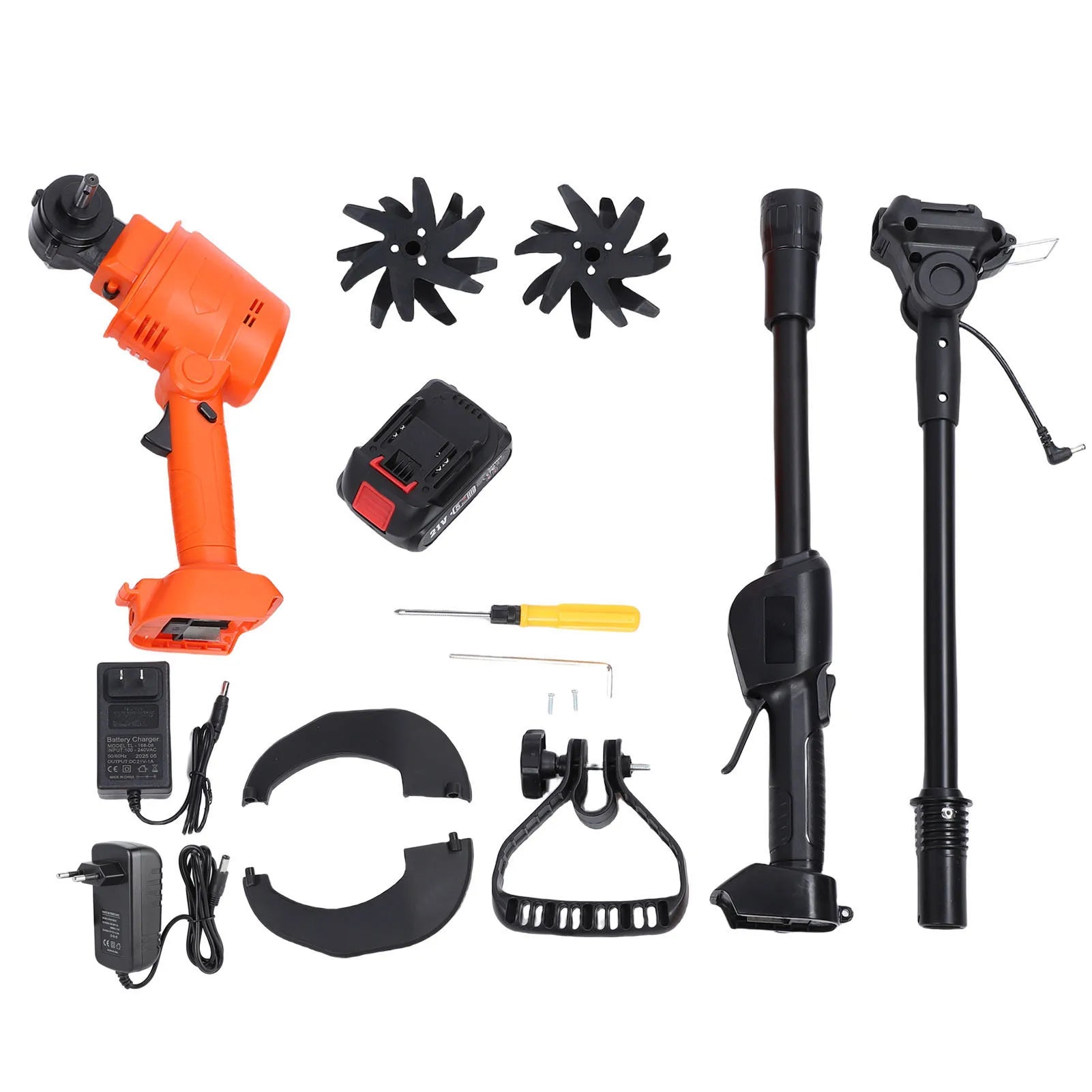 Cordless Cultivator 4 Inch Work Width Depth 1500mAh Li Battery 235RPM Copper Motor Mini Electric Tiller for Greenhouse Tilling