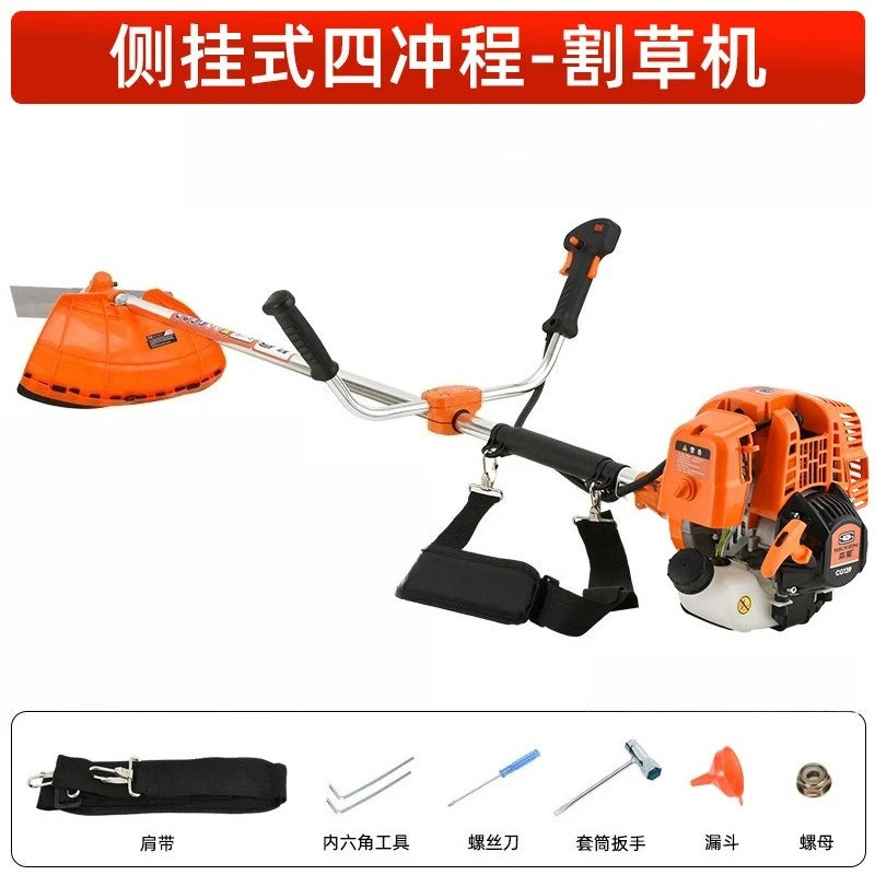 2025High Quality Grass Trimmer Brush Cutter Four-stroke lawn mower Back-mounted agricultural weed control equipment
