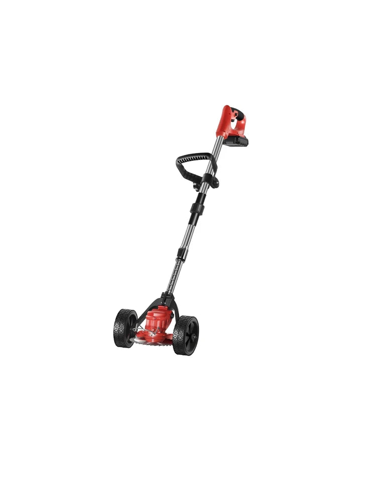 Cordless grass trimmer with adjustable folding cutterWith wheels TrimmersWeeding Machine Hand-push Weeder Grass
