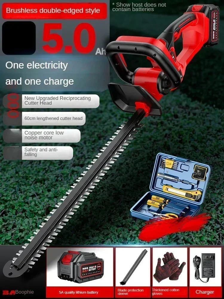 110V/220V Cordless Hedge Trimmer with Multiple Functions for Tea, Tree and Garden Pruning C