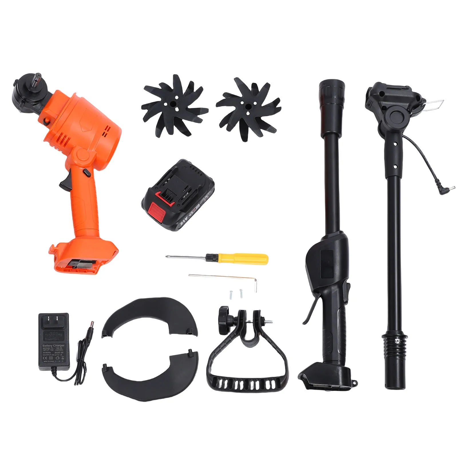 Cordless Cultivator 4 Inch Work Width Depth 1500mAh Li Battery 235RPM Copper Motor Mini Electric Tiller for Greenhouse Tilling