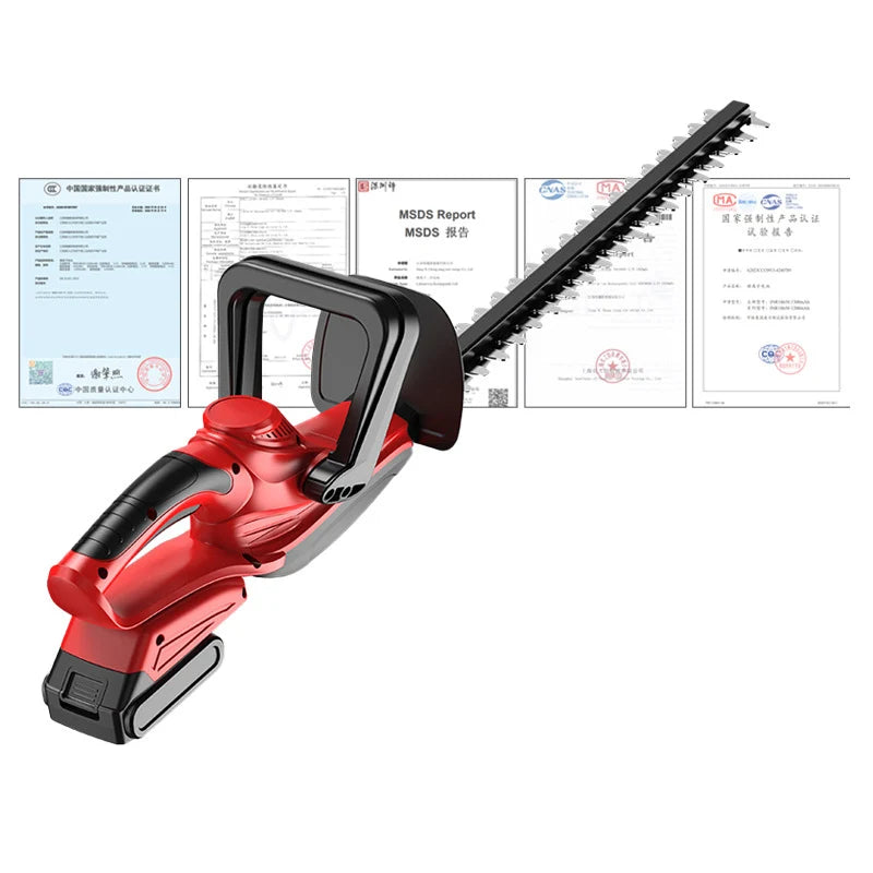 Brushless Cordless Hedge Shears Powerful Battery Garden Bush Hedge Machine Handheld Shrub Cutting Trimmer
