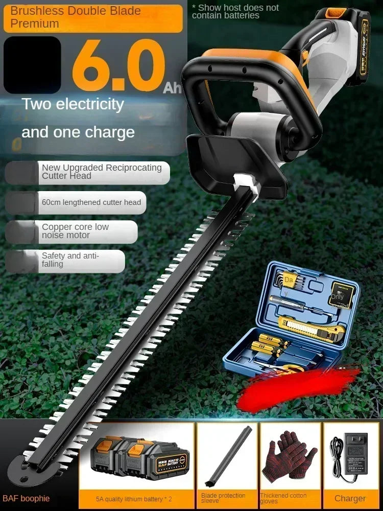 110V/220V Cordless Hedge Trimmer with Multiple Functions for Tea, Tree and Garden Pruning C