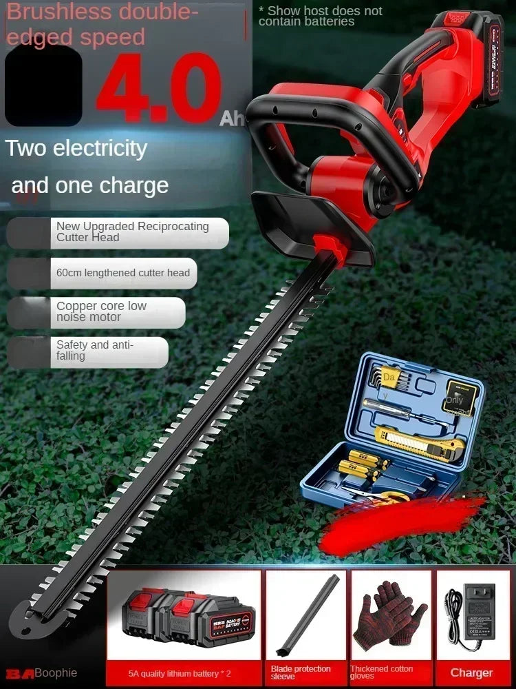 110V/220V Cordless Hedge Trimmer with Multiple Functions for Tea, Tree and Garden Pruning C