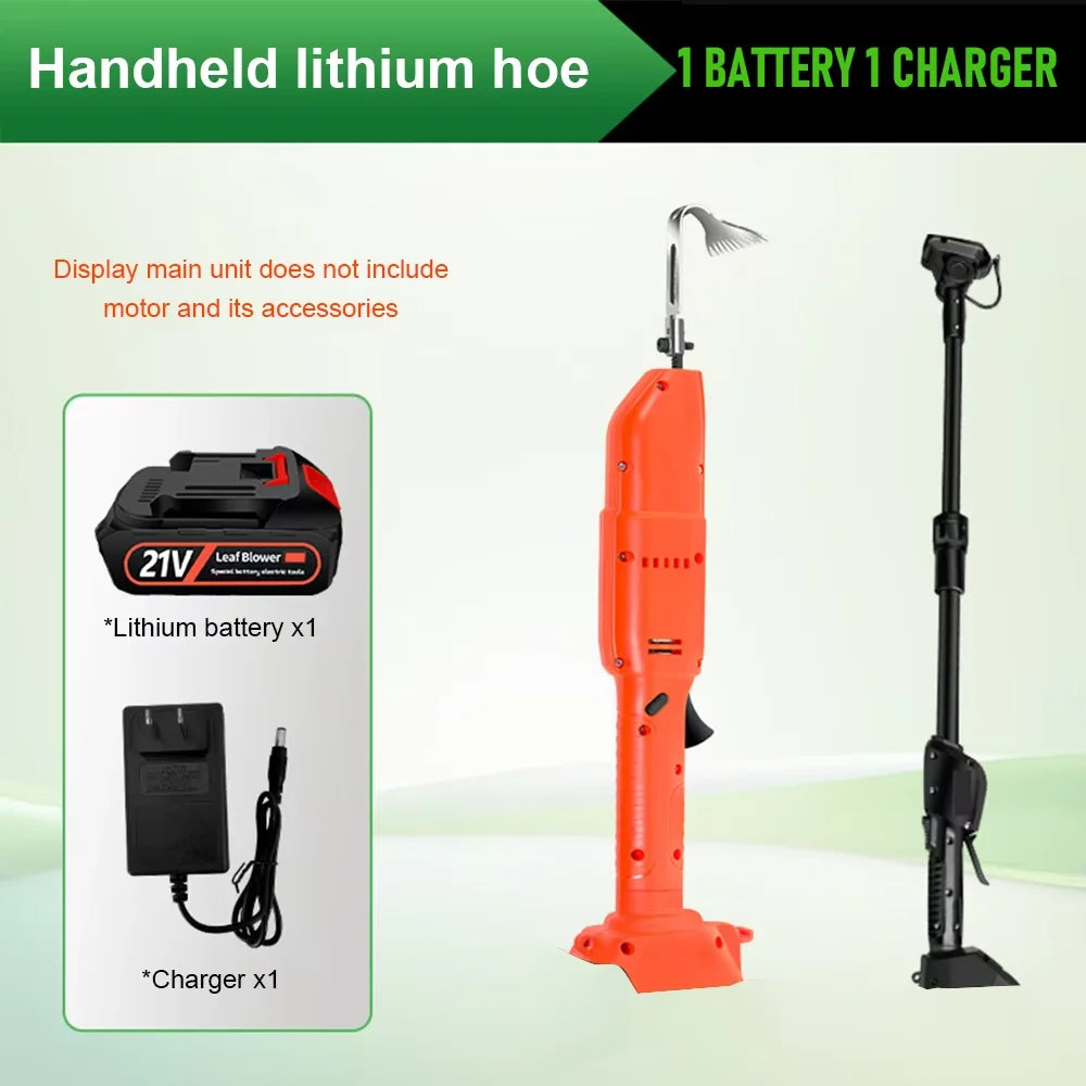 Cordless Electric Tiller Cultivator Portable Electric Garden Rotavator For Garden Vegetable Field Greenhouse Garden Power Tool