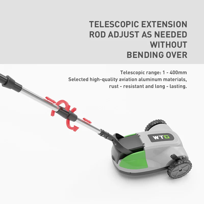 Electric Lawn Mower with Telescopic Handle Household Courtyard Push-Type Grass Cutter 2-15cm Cutting Width for Pasture Outlet