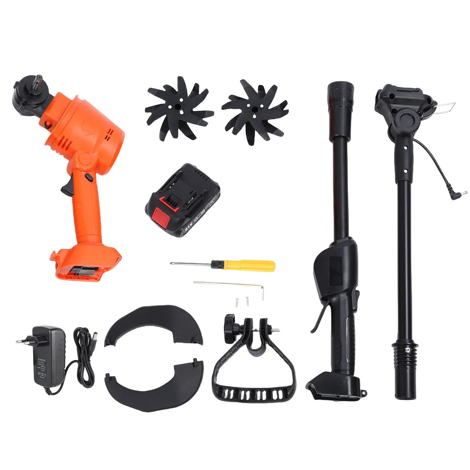 Cordless Cultivator 4 Inch Work Width Depth 1500mAh Li Battery 235RPM Copper Motor Mini Electric Tiller for Greenhouse Tilling