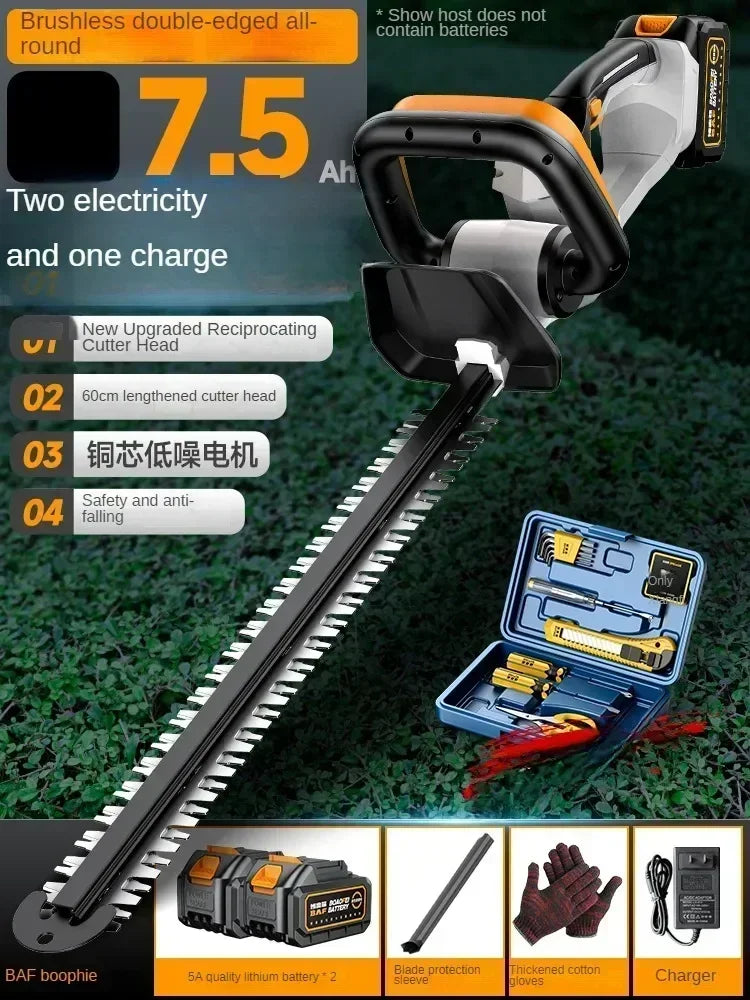 110V/220V Cordless Hedge Trimmer with Multiple Functions for Tea, Tree and Garden Pruning C